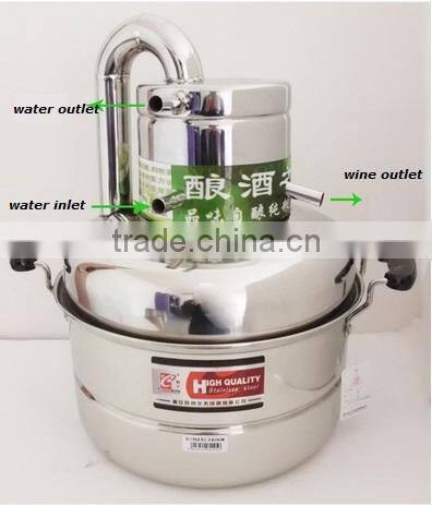 High Quality! Household Stainless Steel 8L Home Alcohol Distiller With Thermometer Spirits(Alcohol) Distillation Boiler