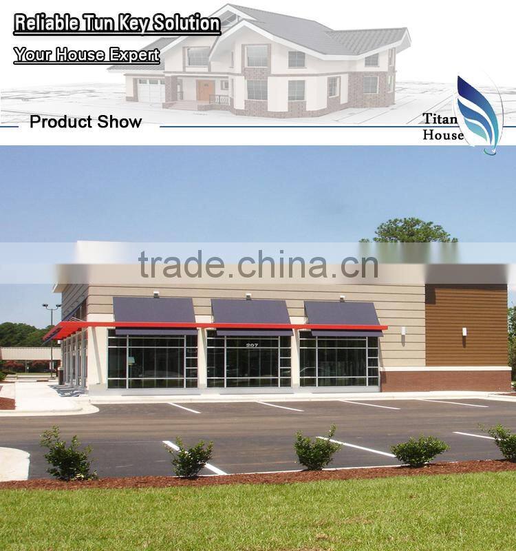 European Style Luxury Galvanized Steel Frame Kit Shop Houses