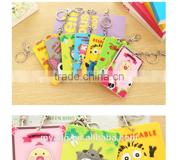 Promotional lovely Various cartoon Types Eco-friendly Soft Silicone Credit Card Holder