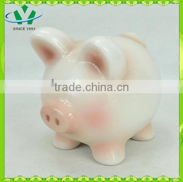 Ceramic money collection box with pig design