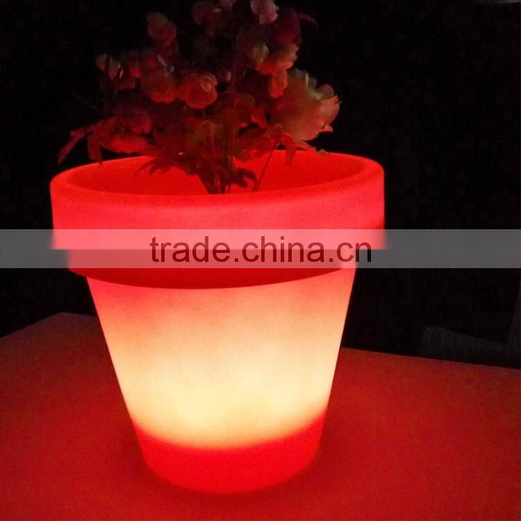 LED light led flower pot planter plastic LED Colorful floor decorative flower vases