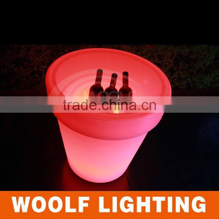 colorful plastic luminous led flower pots outdoor