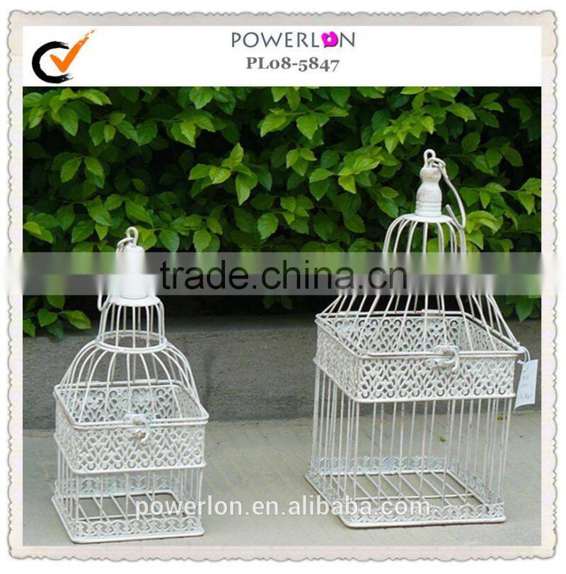 shabby chic western handmade square iron canary bird cage