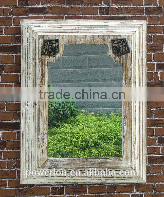 Beveled Garden Mirror with Charming Moldings along the Frame