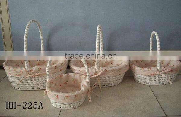 Cheap wicker storage basket with handle