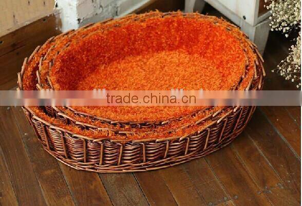 100% handmade wicker cat basket cat carry basket wholesale