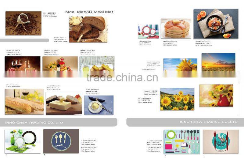 Wine and Fruits 3D Printting PP Washable Placemats