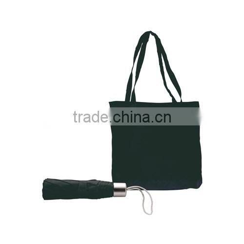 Rain folding umbrella in zipped nylon bag