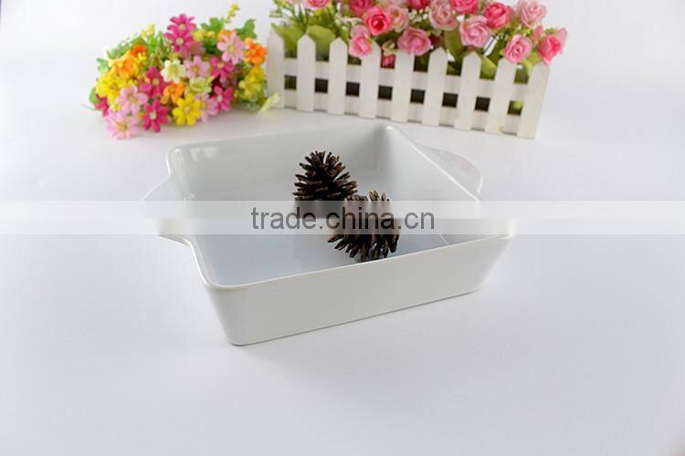 Hospitality hotel supply ceramic baking dish custom logo bakeware