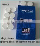 China Fancy Cheap Compressed Non-Woven Tissue 100% Rayon, 50 gsm