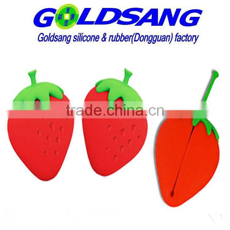 New Design Strawberry Silicone Key and Coin Bag Key Holder promotion gift