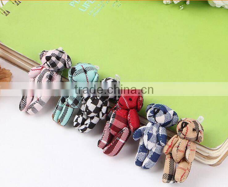 Plaid Cloth Doll Bear Joint DIY Tactic Lattice Bear DIY Handmade Plush Toys