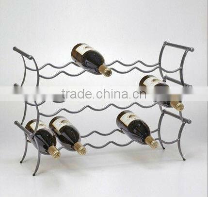 Wave Wine Bottle Lounge Gunmetal