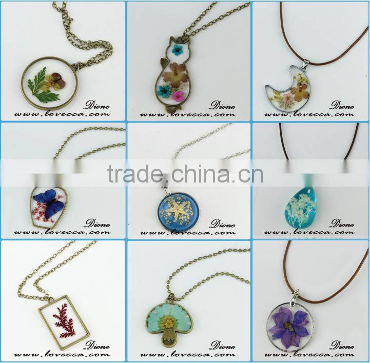 exquisite real dandelion seeds flower pendant necklace jewelry