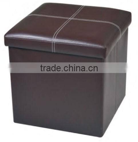 Folding Storage Ottoman, 14.9 by 14.9 by 14.9 Inches