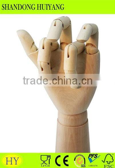 Display flexiable holder versatile hot sale wooden mannequin wooden hand