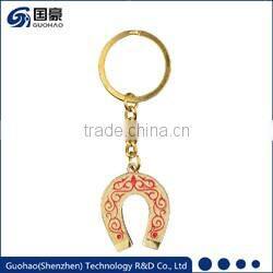 2017 New Lucky horseshoe keyring decorations craft horseshoes keychain