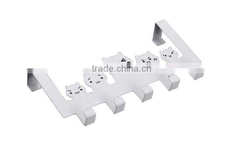 color stainless steel cat design hanging door hook