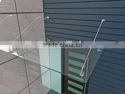 Stainless Steel wall mount Glass Canopy & Awning window door entrance