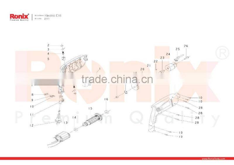 Ronix power tools Electric Drill 10mm 480W model 2111