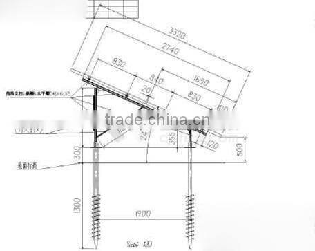 Solar roof photovoltaic stents hot galvanized on hot sale china supplier