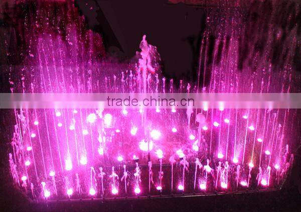 Stainless steel musical fountains with skip mode,gradual up/down or change by music