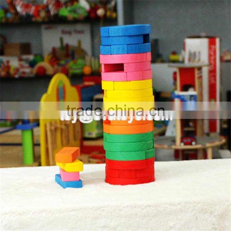 wholesale children educational wooden stacking blocks game W13D119