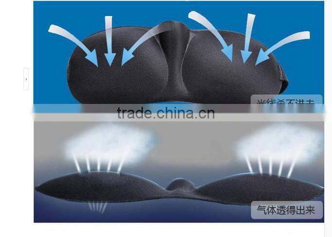 Hot Sale Travel Rest 3D Sponge EyeShade Sleeping Eye Mask Cover Sleep Blindfolds For Health Care To Shield The Light Black