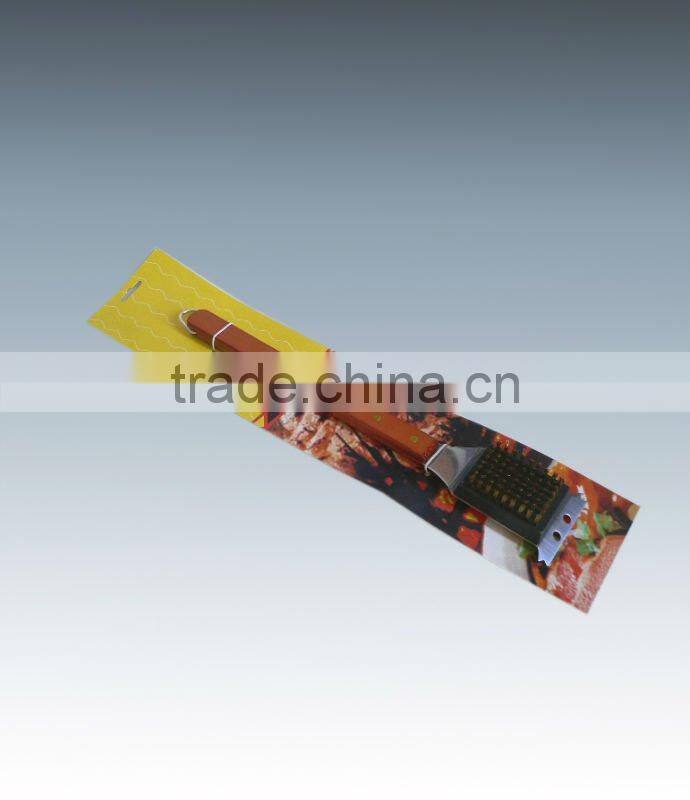 537-53 Cupreous BBQ Brush With Wooden Handle