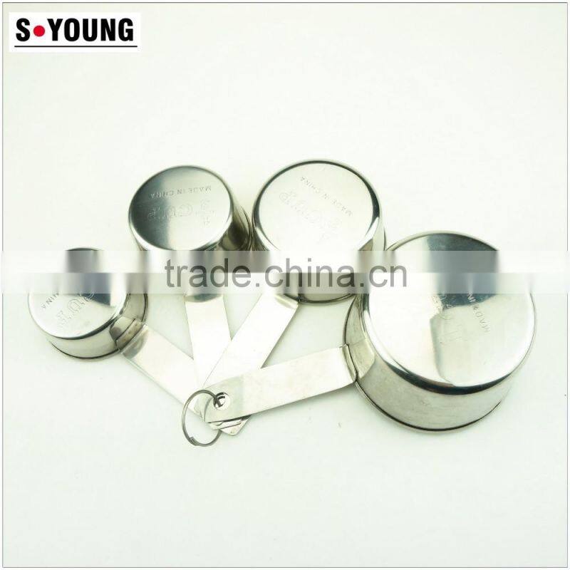 42137 4pcs Stainless Steel Nesting Measuring Cups and Spoons Set