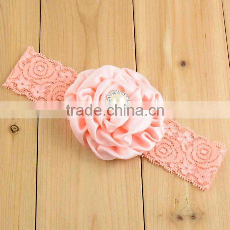 Most Hot Handmade Silk Flowers Headband For Girls Hair Ornament and Top Baby Headband with Flowers