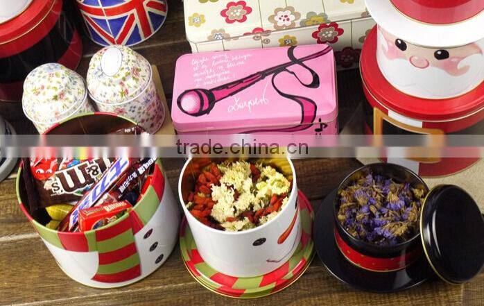 Christmas snowman tin boxes for packaging