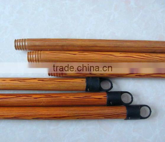 Zhenmao Factory Direct Sale PVC Coated Wooden Broom Stick with Monochrome,Polychrome or Flower Design for Choice