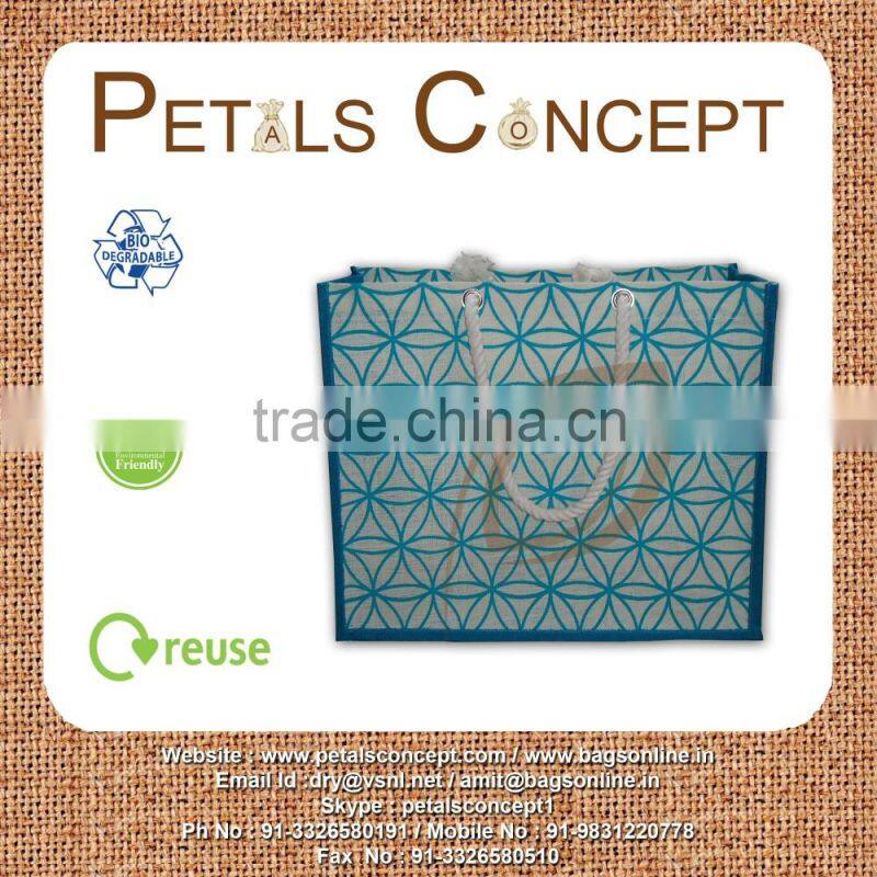 Natural Canvas Printed Gift Bag