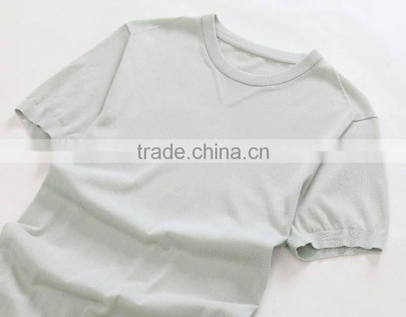 Raidy boer Men's knitwear short t shirt with round neck 100%cotton 80/2