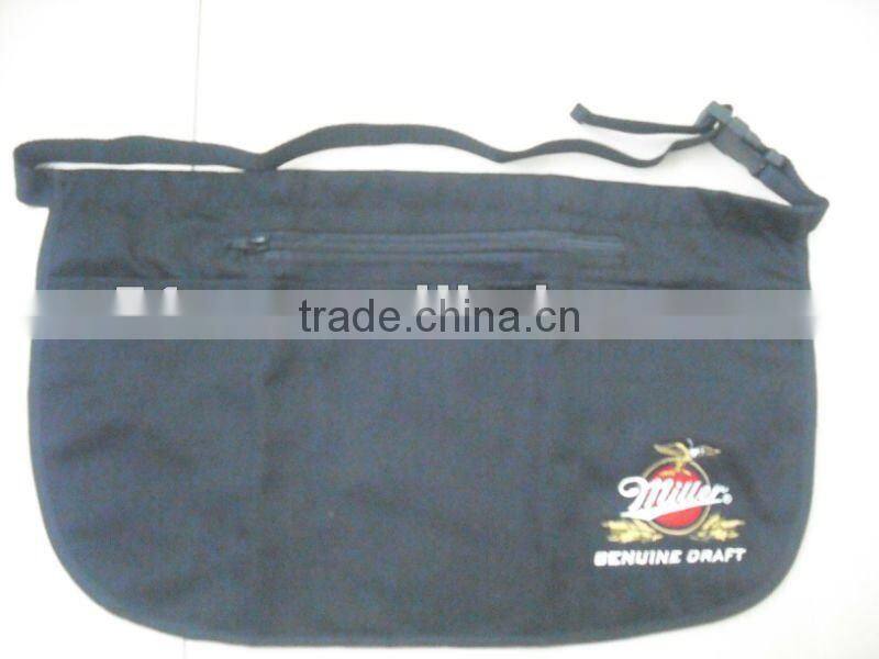 uniform aprons with zippers and pockets for bar