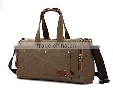 Large capacity unisex canvas travel messenger bag