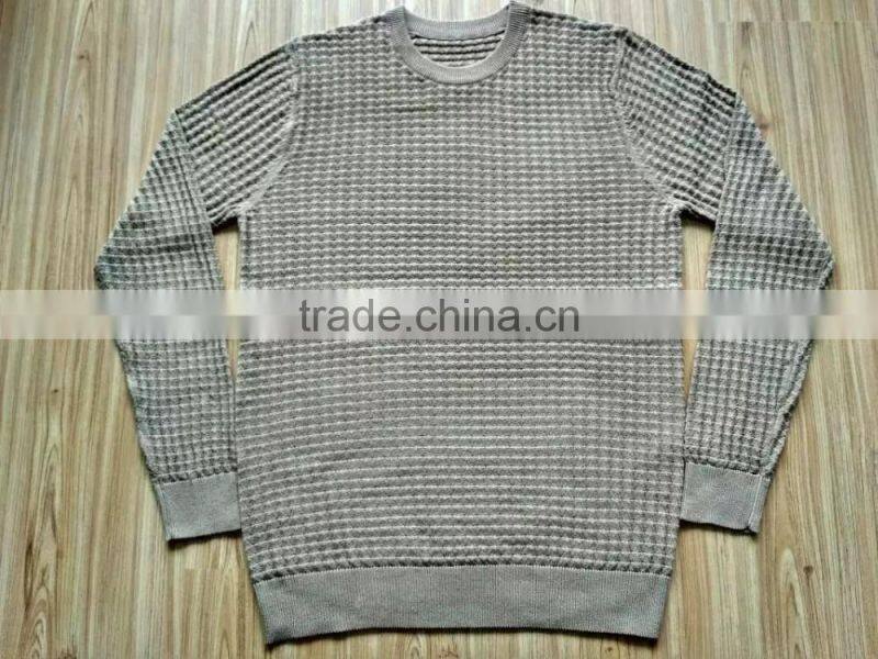 High Quality Jacquard-knit jumper sweater in 100% cotton,Men's Jacquard Sweater jumper(BKNM05)