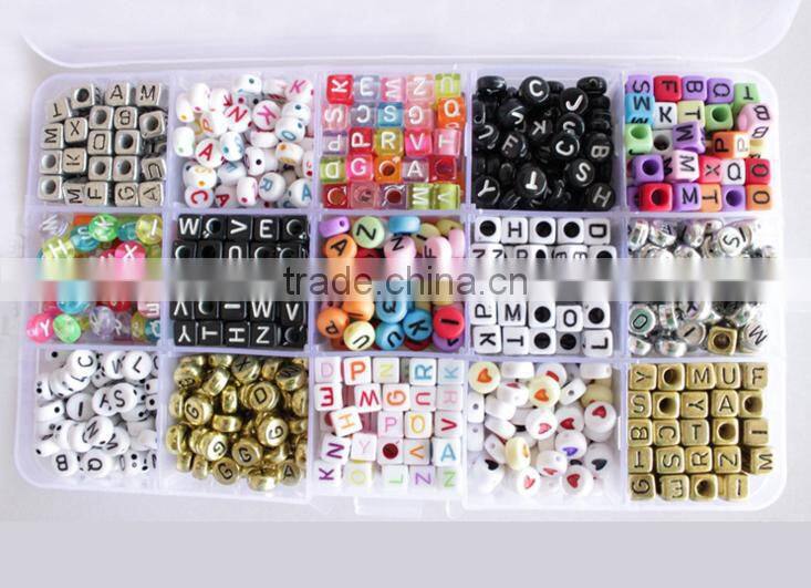 Acrylic Russian letter beads Polish letter beads various plastic alphabet letter beads kids toys accessories