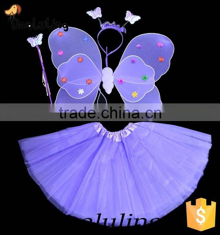 girls fancy dress angel wings with tutus party wears new products