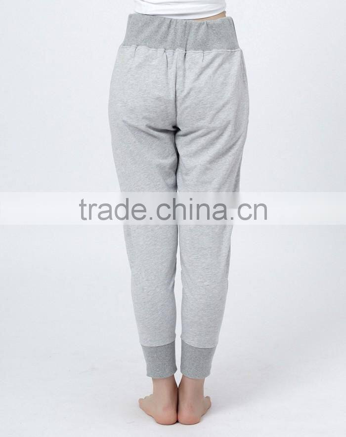 Hot sale custom lightweight lady grey plain cargo joggers