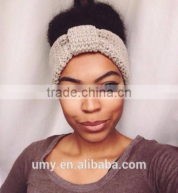 Handmade Crochet Ponytail Beanie Handband Hat