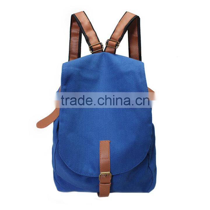 Womens Girl Casual Canvas Backpack leather shoulder bag SV003579#