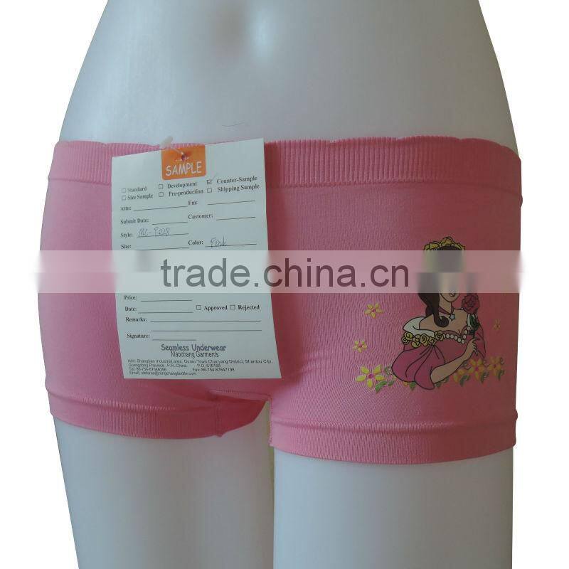 Best quality funny print kids underwear boxers seamless girls boxer shorts