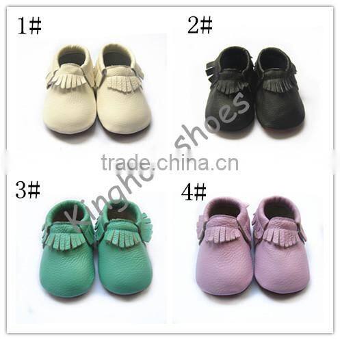 rubber sole baby shoes 2015 new produced genuine leather cow leather kids shoes