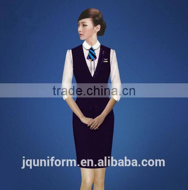 Factory OEM Processing Professional Workwear Airline Hostess Uniforms
