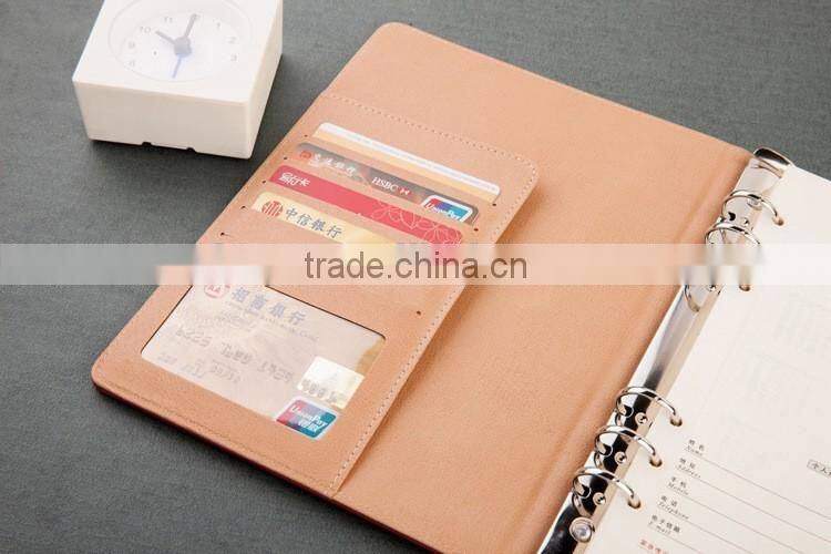25K PU leather planner with metal buckle custom business organizer agenda emboss/gold stamp logo