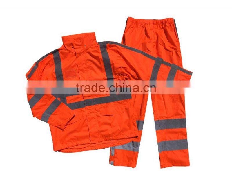 EN343 Safety hi vis coat reflective tapes jacket with ENISO 20471