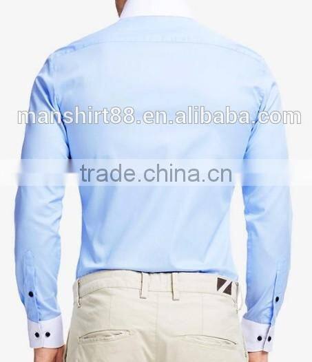 Latest shirt designs for men double collar italian men shirt