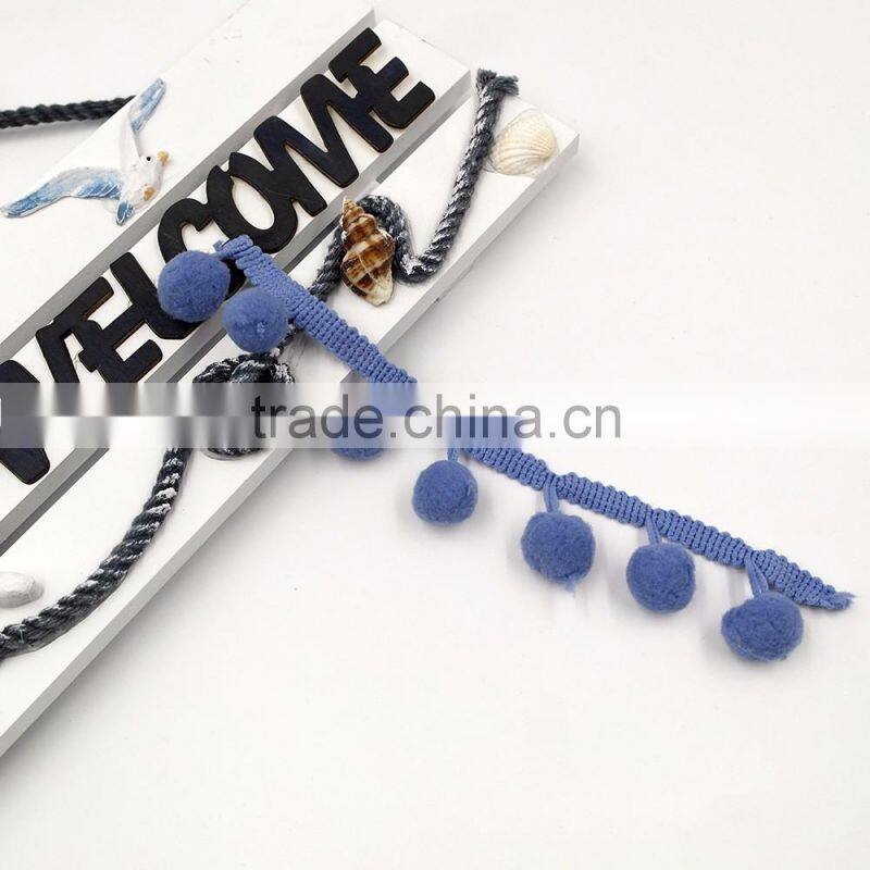 Stock Colorful Women's Girl's Apparel Accessories Pom Pom Ball Trimming